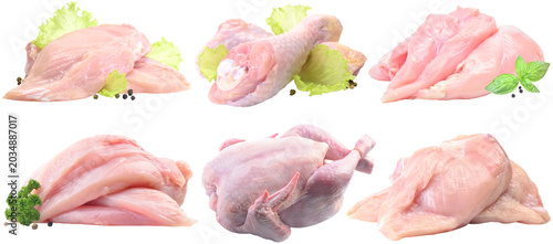 Raw chicken meat