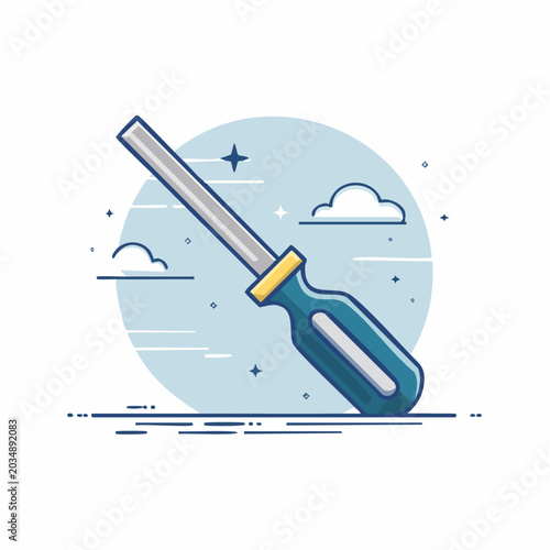 Flathead Screwdriver Illustration