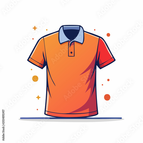 Orange Polo Shirt Illustration