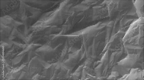 Bild auf Leinwand A grayscale image of a crumpled paper texture with a detailed, rough surface