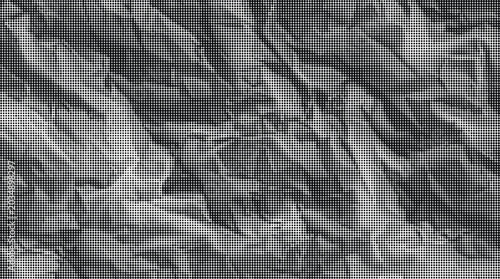 Bilde på lerret Gray crumpled paper texture fills the entire frame closely