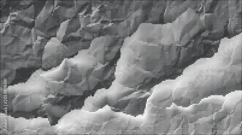 Bild auf Leinwand A close-up view of rugged rock formations with ice and snow on a mountain