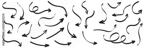 Fotografía Squiggly arrows doodle set
