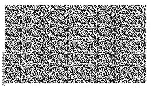 Foto Fine chaotic noise texture with sharp fragmented shapes in monochrome style