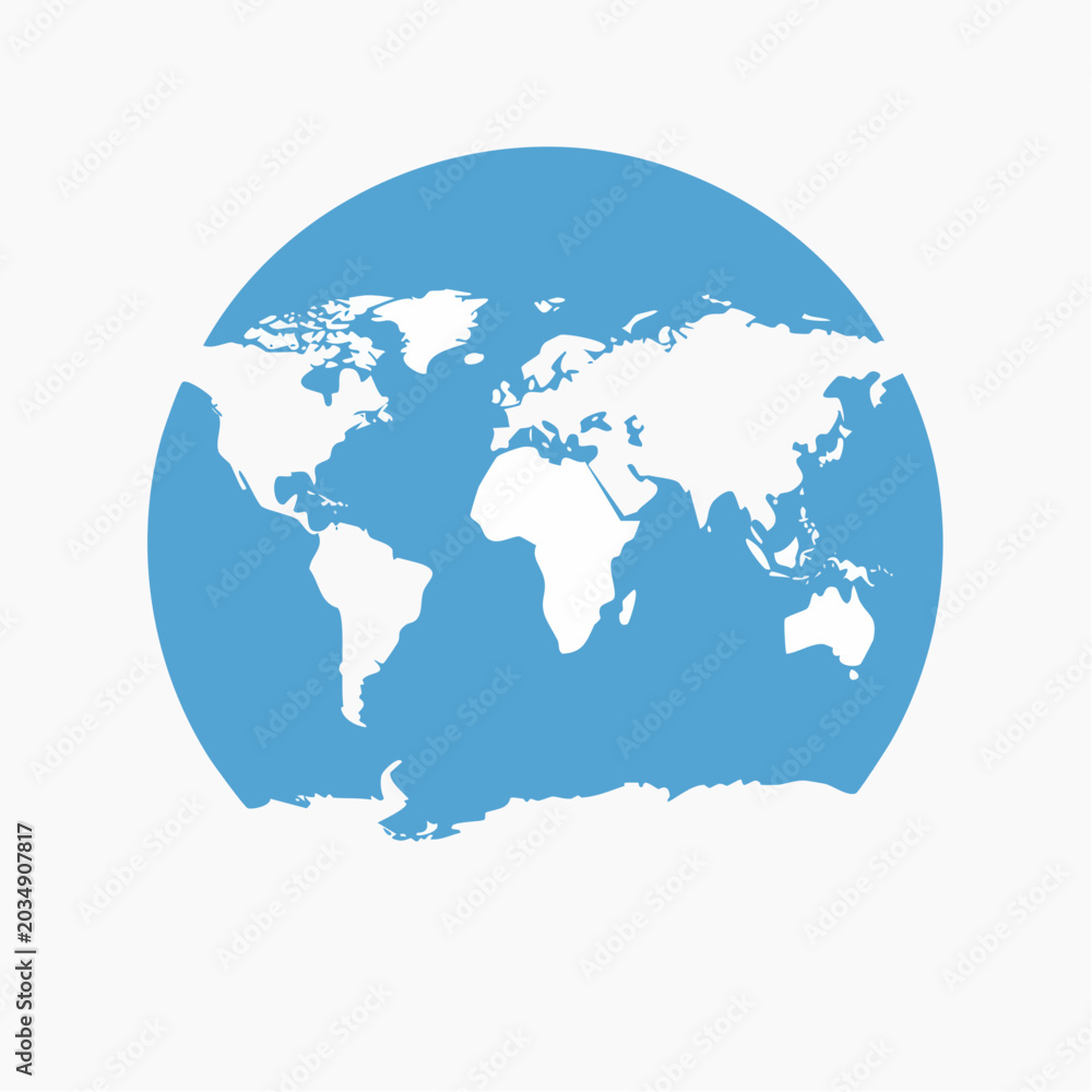 Naklejka premium World Map Icon