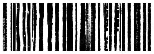 Fotografie Vertical bars with rough distressed texture in industrial grunge style