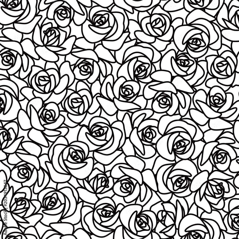 Fototapeta premium Beautiful and cute rose textile pattern,
