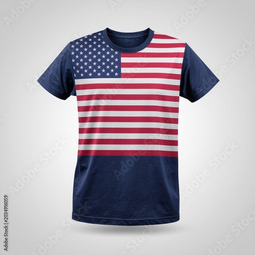 Stylish navy blue male t shirt mockup on white
