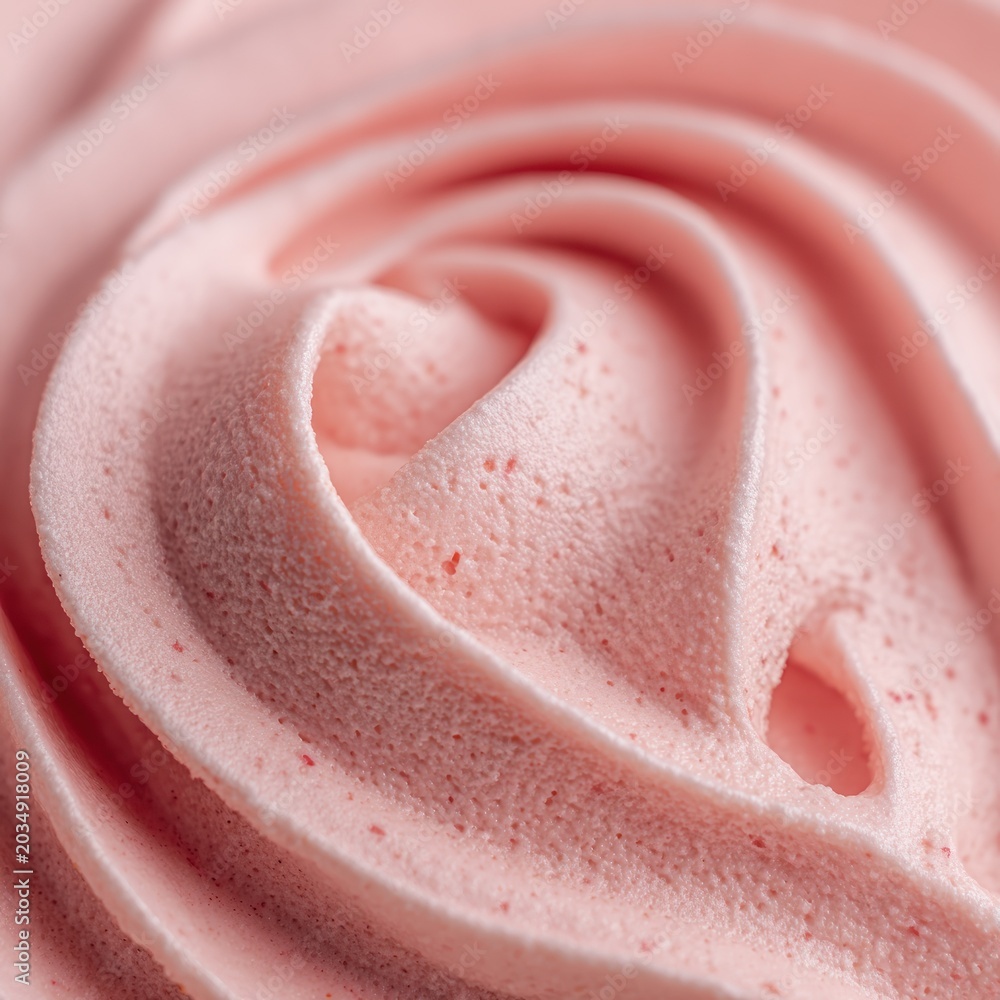 Fototapeta premium Close up of pink whipped cream