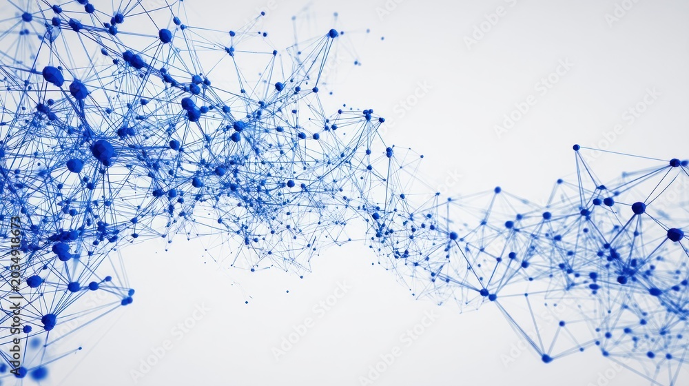 Naklejka premium Abstract illustration of a network structure