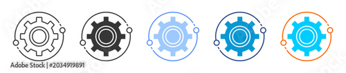 Photos Setting  icon set multiple style collection