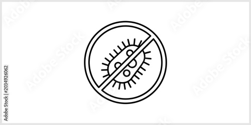 Tableau sur toile No Bacteria Symbol Icon