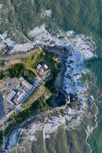 Aerial View of Cape Inubosaki Coastline in Chiba, Japan