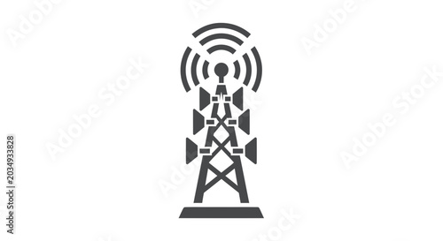 Bild auf Leinwand Radio Tower Signal Broadcast Icon