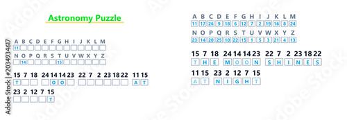 Astronomy cryptogram puzzle with answer key