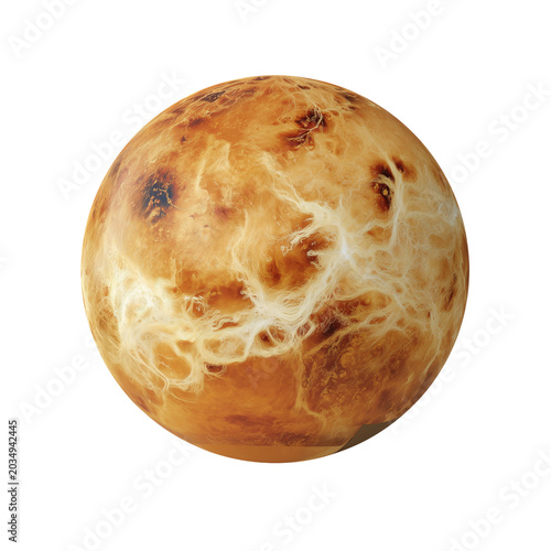 Detailed Venus Planet Sphere Space Astronomy Illustration