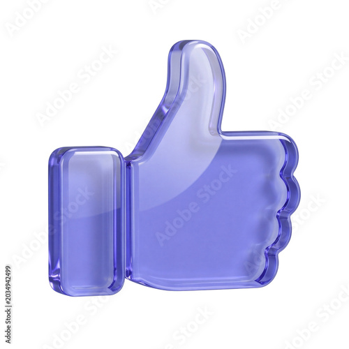 Transparent Glass Like Button Icon Isolated