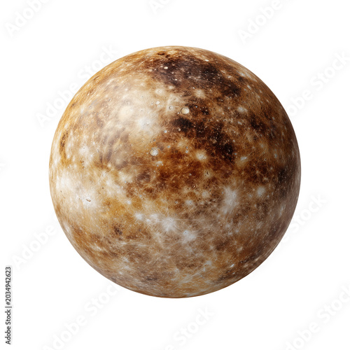 Detailed Mercury Planet Sphere Astronomy Space Illustration