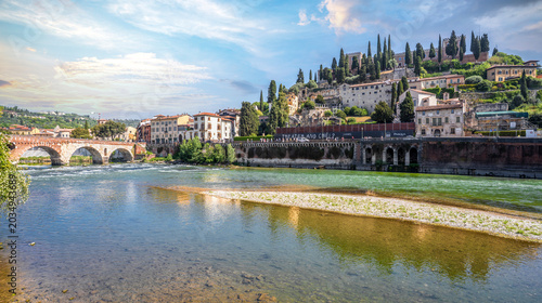 Fotografi The Castel San Pietro Hill view in Verona City of Italy