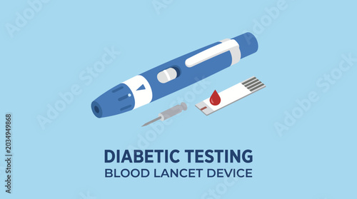 Fotografie Blood Lancet Device Diabetic Testing