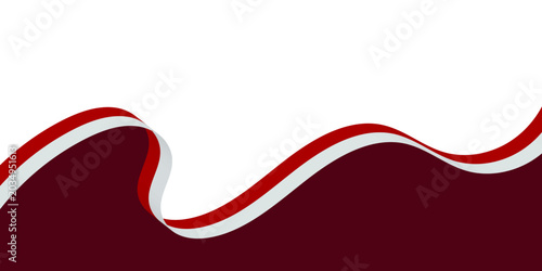 Obraz na płótnie Indonesia Flag Waving Ribbon Frame Border Element