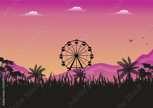Coachella vibrant music festival vector