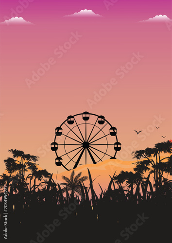 Coachella vibrant music festival vector