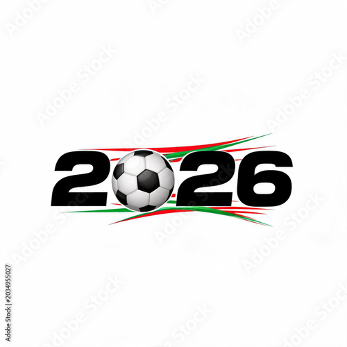 3D soccer ball with South Africa national flag design for FIFA World Cup football competition isolated on white background