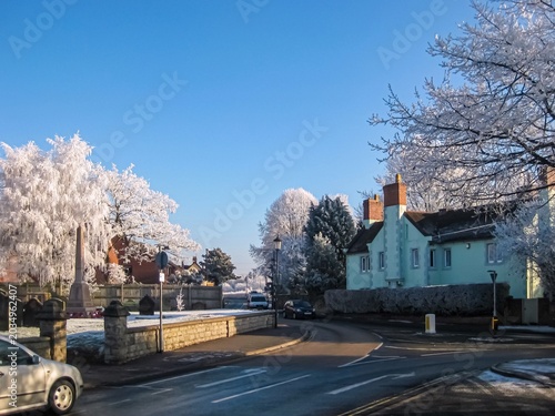 winter landscape with snow