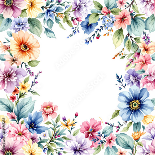 Soft Flower Arrangement with Delicate Watercolor Inspiration