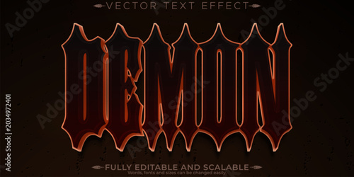 Bild auf Leinwand Horror  text effect, editable blood and scary text style