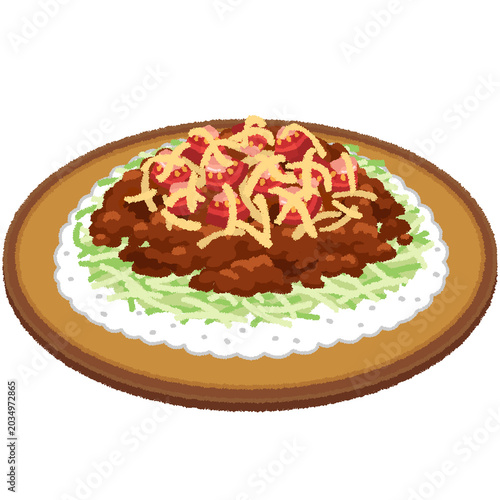 タコライスのイラスト