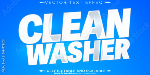 Photography Clean editable text effect, editable wash and detergent text style