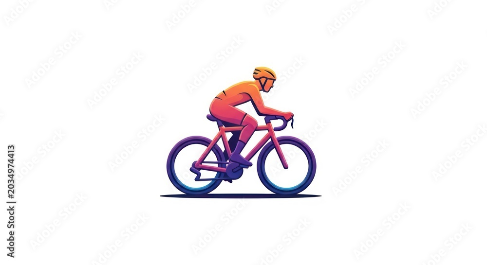 Fototapeta premium Professional cyclist riding a road bike