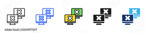 Proxy Error Icon Collection With Multiple Styles