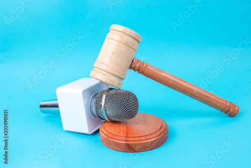 Принти на полотні Concept Of Media Censorship And Court Verdicts