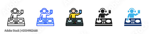 Foto Dj Booth Icon Collection With Multiple Styles