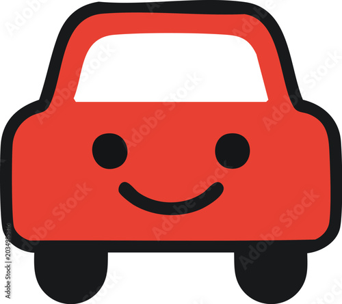 Red car cartoon