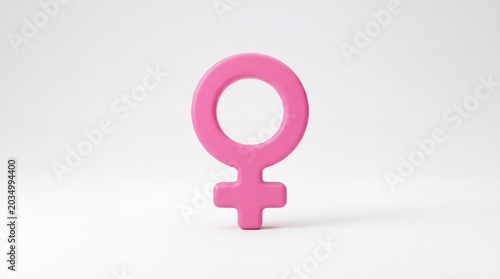 Pink female gender symbol icon
