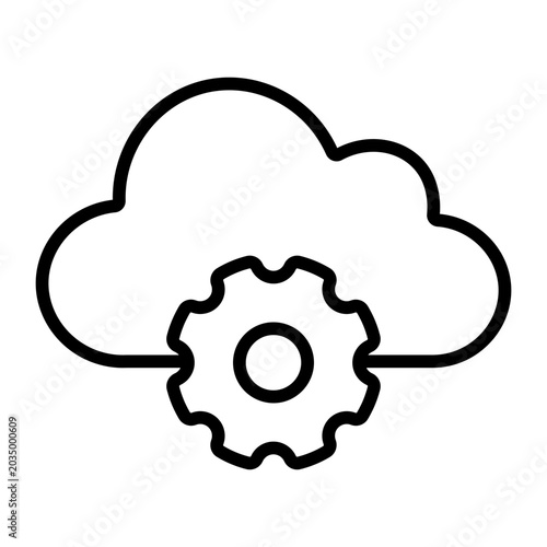 SaaS technology line icon