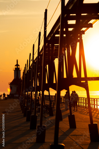 bridge at sunset