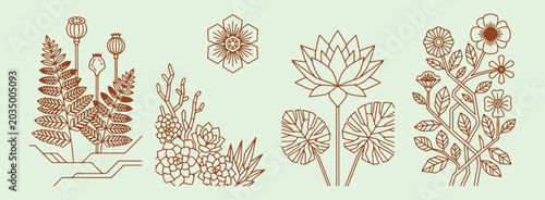Foto Intricate flower mandala, geometric floral vector, minimalist pattern design, sy