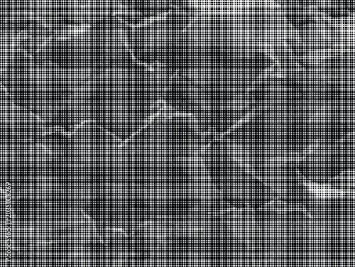 Slika na platnu Gray crumpled paper fills entire view with no transparent background visible any