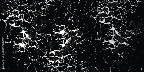 Texture of old surface on black background with white scratches