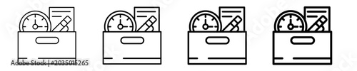 Bild auf Leinwand Layoff Notice  Icon Set Different Style Collection