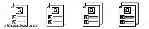 Tableau sur toile Application Rejection  Icon Set Different Style Collection