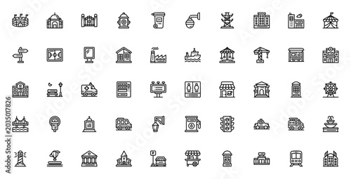 Φωτογραφία City icon set