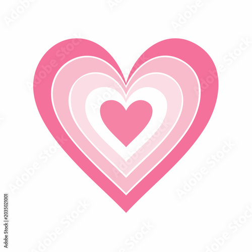 Concentric Pink Hearts Graphic
