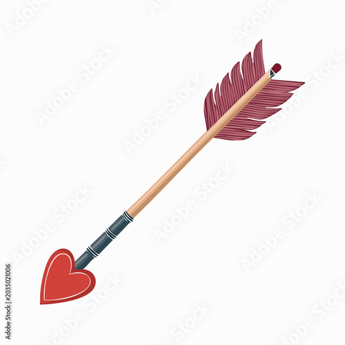 Cupid's Arrow with Heart Tip