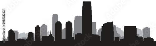 Billede på lærred NEW JERSEY City skyline prepared in vector